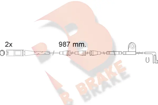 Warning Contact, brake pad wear (610571RB)