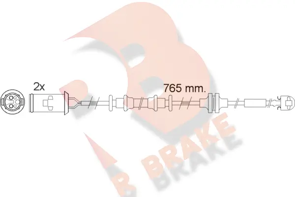 Warning Contact, brake pad wear (610535RB)