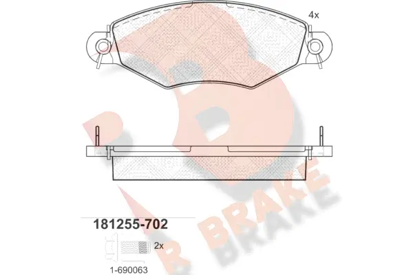 Brake Pad Set, disc brake (RB1255-702)