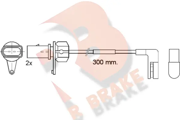 Warning Contact, brake pad wear (610507RB)