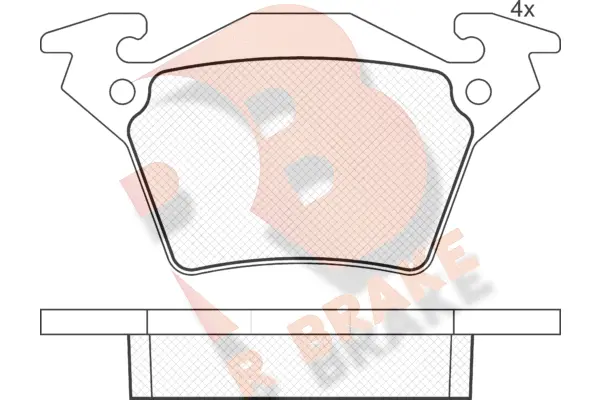 Brake Pad Set, disc brake (RB1284)