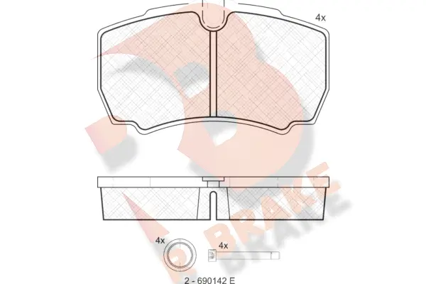 Brake Pad Set, disc brake (RB1640)