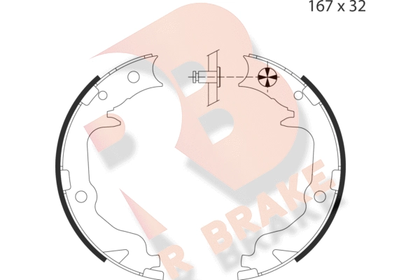 Brake Shoe Set, parking brake (79RBPB4033)
