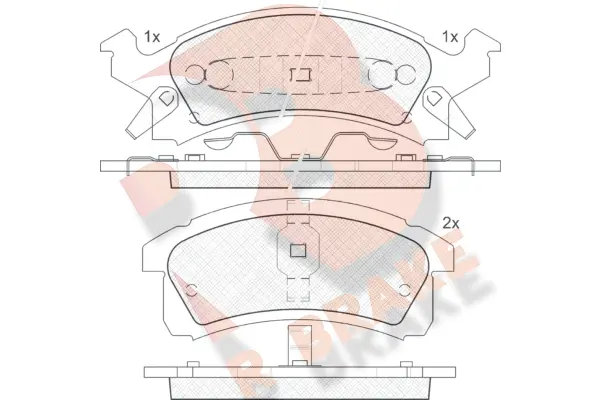Brake Pad Set, disc brake (RB1412)