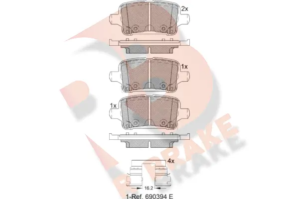 Brake Pad Set, disc brake (RB2257)
