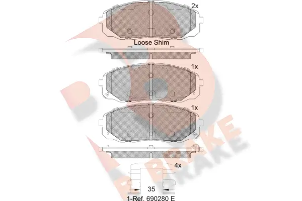 Brake Pad Set, disc brake (RB2253)