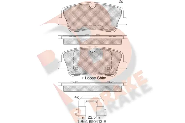 Brake Pad Set, disc brake (RB2267-204)