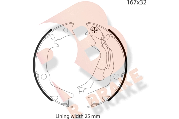 Brake Shoe Set, parking brake (79RBPB4047)