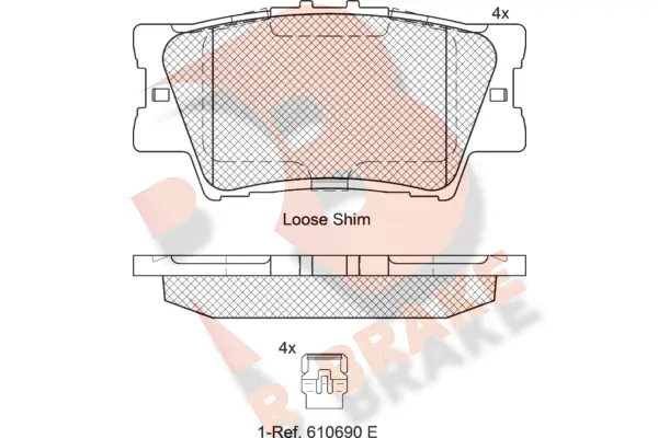 Brake Pad Set, disc brake (RB1761-203)