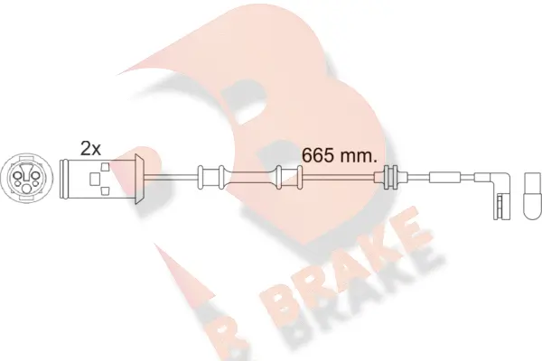 Warning Contact, brake pad wear (610451RB)