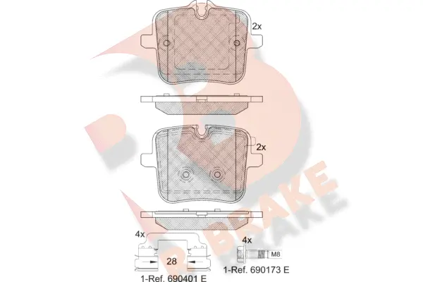 Brake Pad Set, disc brake (RB2308)