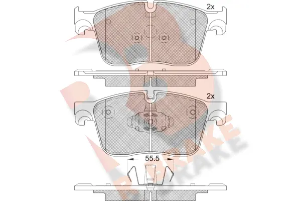 Brake Pad Set, disc brake (RB2238)