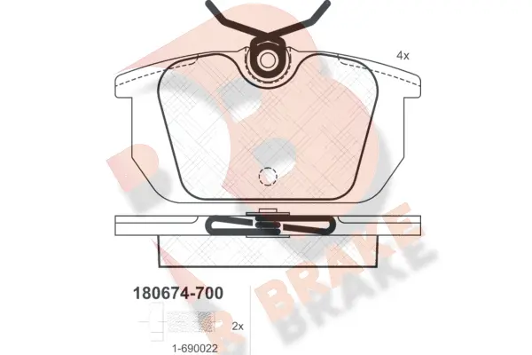Brake Pad Set, disc brake (RB0674-700)