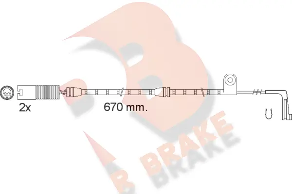 Warning Contact, brake pad wear (610478RB)