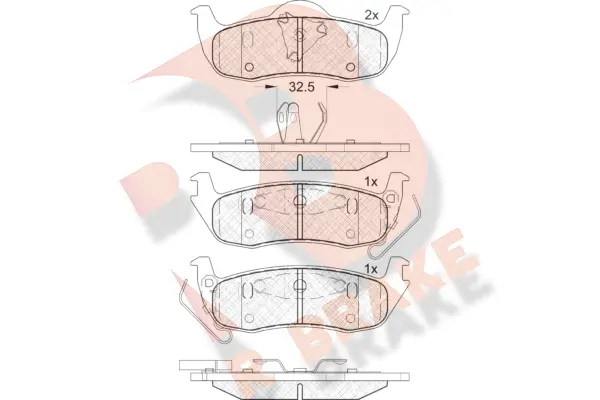 Brake Pad Set, disc brake (RB1766)