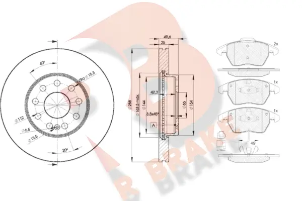 Brake Kit, disc brake (3R15675615)