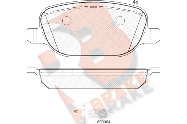 Brake Pad Set, disc brake (RB1780)
