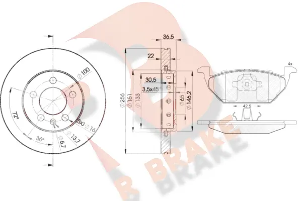 Brake Kit, disc brake (3R11845602)
