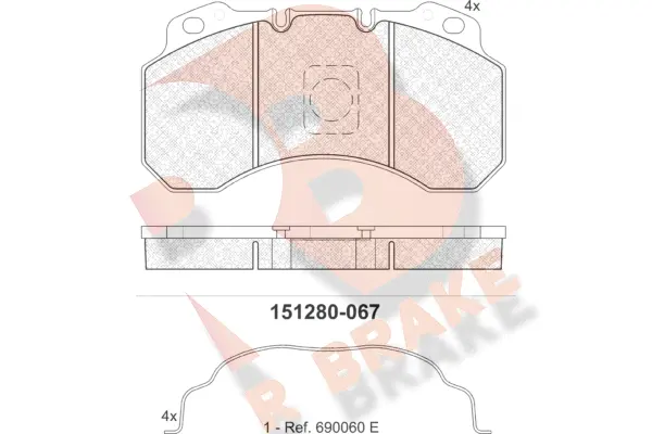 Brake Pad Set, disc brake (RB1280)