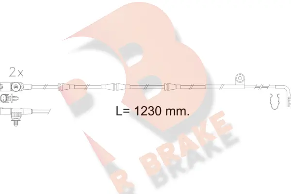 Warning Contact, brake pad wear (610616RB)