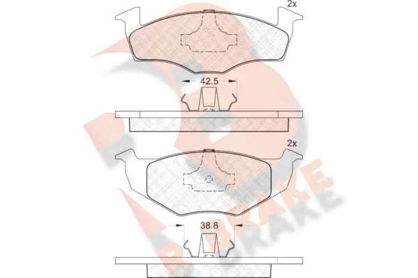 Brake Pad Set, disc brake (RB1178)