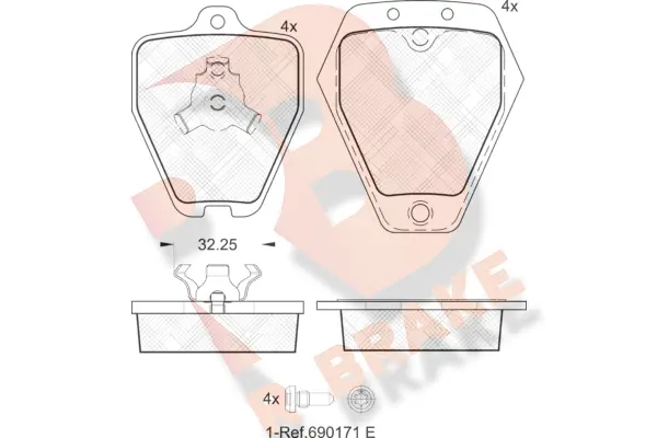 Brake Pad Set, disc brake (RB1692)