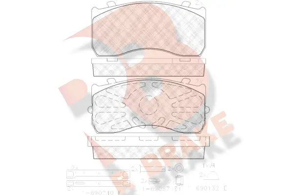 Brake Pad Set, disc brake (RB1404-202)