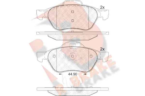 Brake Pad Set, disc brake (RB1860)