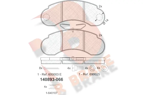 Brake Pad Set, disc brake (RB0893)