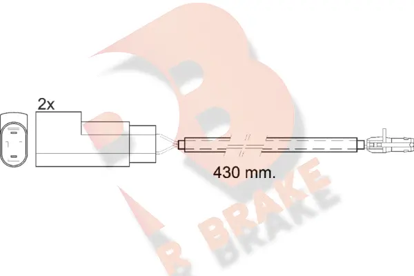 Warning Contact, brake pad wear (610413RB)