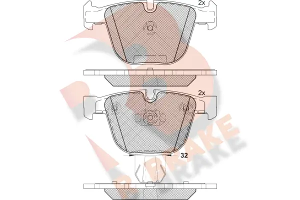 Brake Pad Set, disc brake (RB1687)