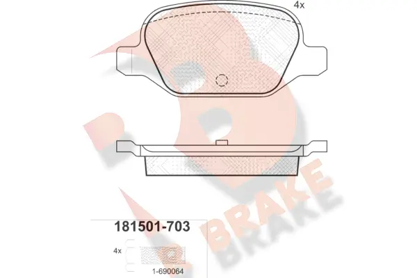 Brake Pad Set, disc brake (RB1501-703)