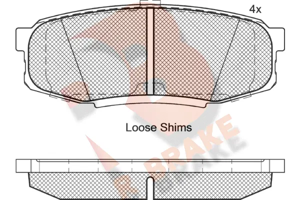 Brake Pad Set, disc brake (RB1875)