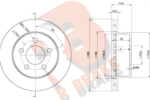 Brake Disc (78RBD15396)