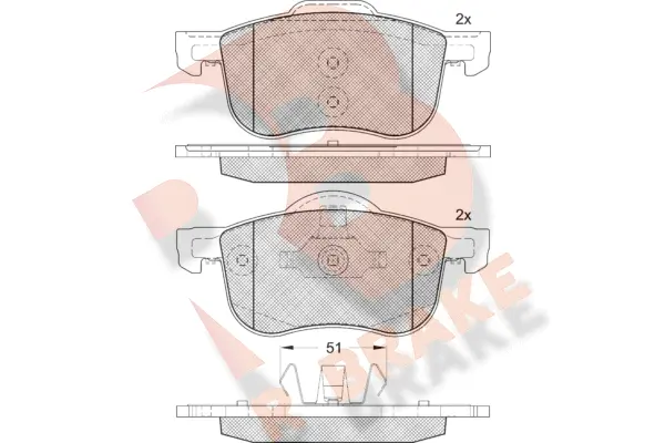 Brake Pad Set, disc brake (RB1297-203)