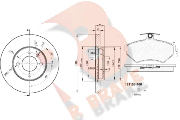 Brake Kit, disc brake (3R11563790)