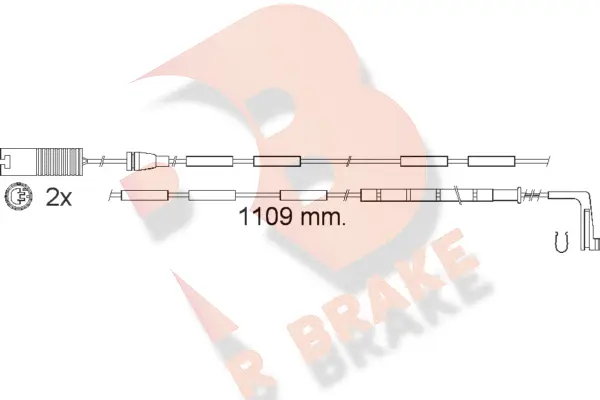Warning Contact, brake pad wear (610542RB)
