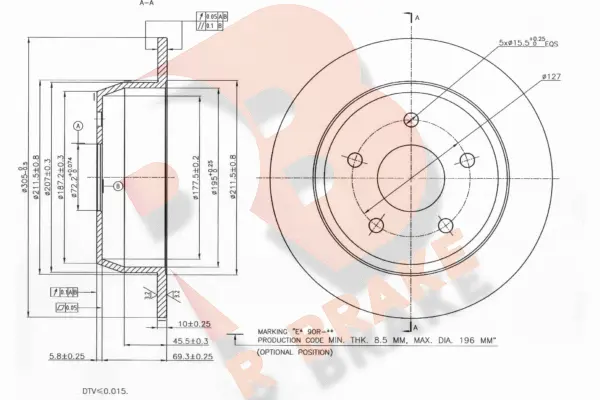 Brake Disc (78RBD25118)