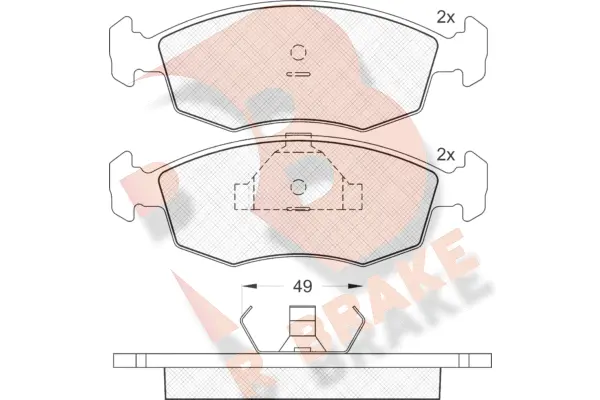Brake Pad Set, disc brake (RB0543)