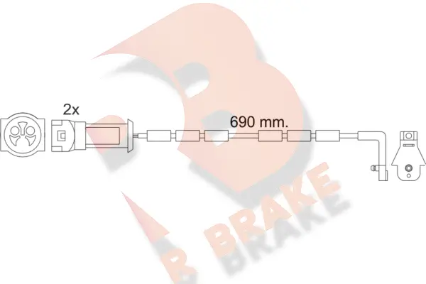 Warning Contact, brake pad wear (610445RB)