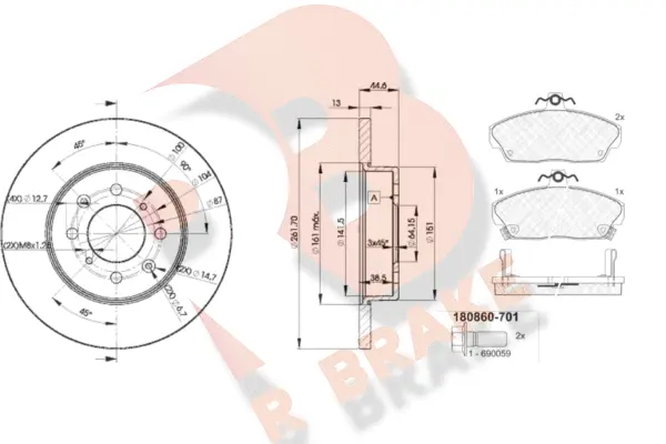 Brake Kit, disc brake (3R08600841)