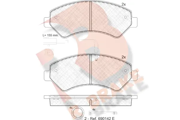 Brake Pad Set, disc brake (RB1836-203)