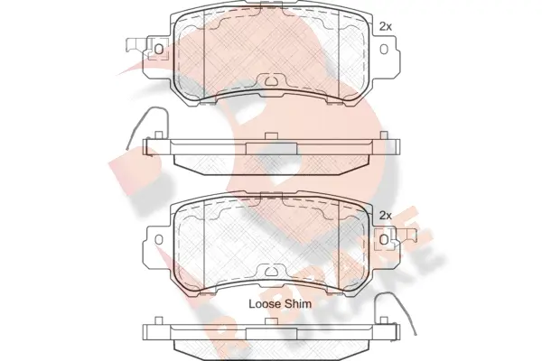 Brake Pad Set, disc brake (RB2056)