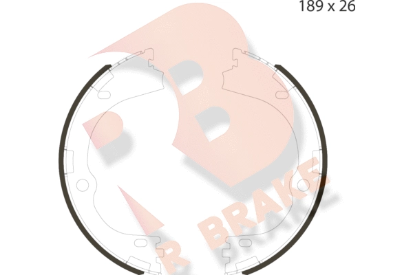 Brake Shoe Set, parking brake (79RBPB4057)