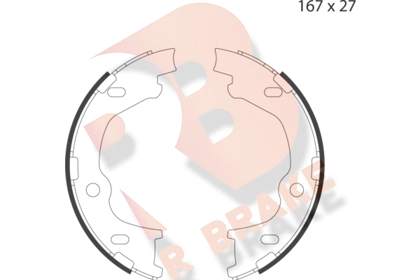 Brake Shoe Set, parking brake (79RBPB4050)