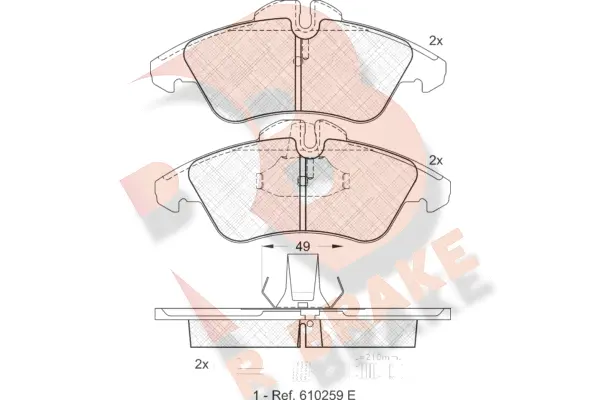 Brake Pad Set, disc brake (RB1104)