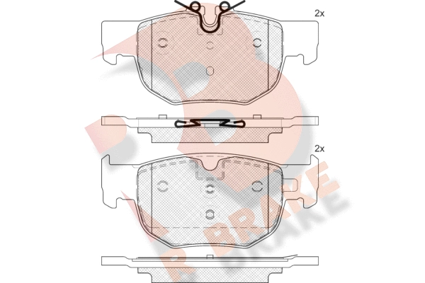 Brake Pad Set, disc brake (RB2444)
