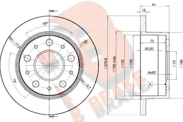 Brake Disc (78RBD14696)