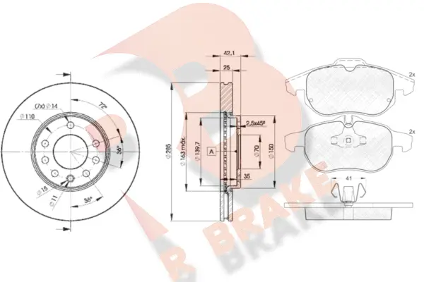 Brake Kit, disc brake (3R15369003)