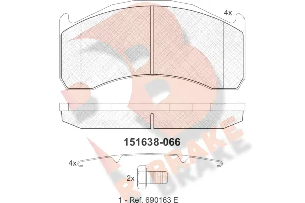 Brake Pad Set, disc brake (RB1638-066)